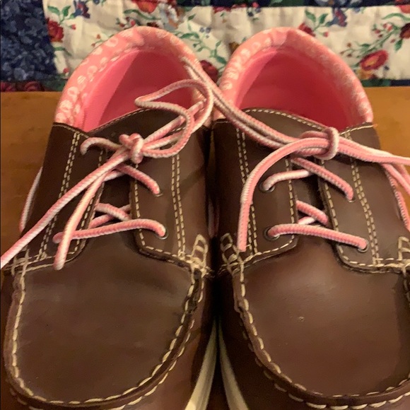 Timberland Brown and Pink Leather Dockside Shoes - Picture 4 of 8